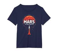 Occupy Mars: The Next Frontier Space Exploration T-Shirt, Women's Plus, Navy, 5X