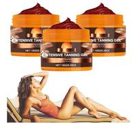 Oce Aura Intensive Tanning Gel, Sunbed Tanning Accelerator, Oce Aura Golden Shimmer Intensive Tanning Cream, Carotene Tanning Gel, Premium Tan Accelerator Cream for Sunbeds & Outdoor Sun (3PCS)
