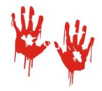 Oce180anYLV Waterproof Zombie Bloody Hands Print Vehicle Car Rear Window Sticker Decor Red