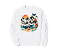 Ocean Air Salty Hair Beach Vacation Summer Tropical Waves Sweatshirt