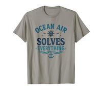 Ocean Air Solves Everything - Funny Cruise Vacation Nautical T-Shirt