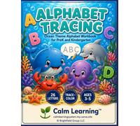 Ocean Alphabet Tracing A to Z, Uppercase and Lowercase: Ocean Theme Handwriting Workbook | Trace Capital and Lowercase Letters, Trace Words, and Color ... (Calm Learning Ocean Alphabet Tracing)