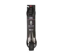 Ocean and Earth Premium One-XT Surfing Surf Leash/Strap - Black - Wave Size: 8ft (2.4m) - Strap: 38mm Padded