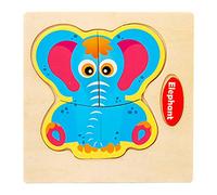 Ocean Animal Dinosaur Wooden Puzzle Toy for Children Educational Traffic Young Learning Brain Teaser Game (E, One Size)