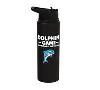 Ocean Animal Humor Dolphin Game Don’t Look at the Dolphin Stainless Steel Insulated Water Bottle