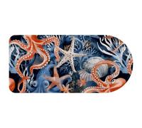 Ocean Animal Octopus Coral Sea Star Conch Pattern Mouse Pad, Large Gaming Keyboard Mat with Non-Slip Rubber Base, Big Extended Desk Protector for Home Office, 29.1’’ x 13.8’’