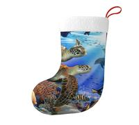 Ocean Animal Turtle Christmas Stocking, Candy Gift Bags, Hanging Stocking Ornament, Christmas Decorations