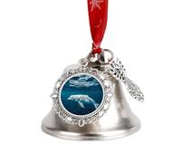 Ocean Animal Whale Christmas Jingle Bells Tree Hanging Ornament Xmas Bell Pendant Party Festival Decor Wing Bell