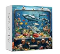 Ocean Animals 1000 Piece Puzzle for Adults, Larkipuzz Turtle Shark Sea Puzzles Coral, Impossible Starfish Puzzle for Home Decor
