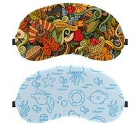 Ocean Animals 2-Pack Light-Blocking Soft Breathable Sleeping Mask Eye Patch