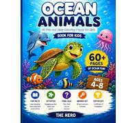 Ocean Animals Coloring Book: 60 Fun and Easy Coloring Pages for Kids
