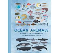 OCEAN ANIMALS: Cute Composition Notebook Wide Ruled for Teens, Office, School, Girls & Boys: Aesthetic Colorful Cover for Ocean Lovers | School Supplies | 7.5 x 9.25 Inch Size | 120 Pages