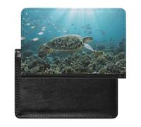 Ocean Animals Passport Holder Unique PU Ultra-thin Passport Protective Case Compact Easy to Carry Passports Cover for Women And Men Passports Case