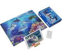 Ocean AR+ Kids Jigsaw Puzzle 100 Pieces - Interactive Augmented Reality STEM Toy with App - Educational 3D Sea Life (Sharks, Dolphins & Whales) - Learning Gift for Boys & Girls Age 4 5 6 7 8+