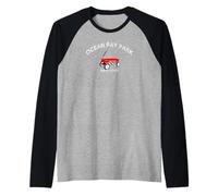 Ocean Bay Park Fire Island New York Long Island Red Wagon Raglan Baseball Tee