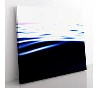 Ocean Be Cool in Abstract Modern Canvas Wall Art Print Ready to Hang, Framed Picture for Living Room Bedroom Home Office Décor, 50x50 cm (20x20 Inch)