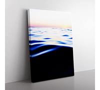 Ocean Be Cool In Abstract Modern Canvas Wall Art Print Ready to Hang, Framed Picture for Living Room Bedroom Home Office Décor, 76x50 cm (30x20 Inch)