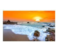 Ocean Beach Aquarium Background Sunset Beach Waves Fish Tank Background Ocean Seascape Dawn Landscape Beach Terrarium Backgrounds Seacoast Seascape Wave Seashore Reptile Tank Backgrounds 30x12in