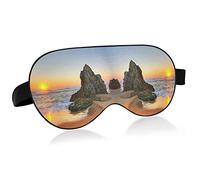 Ocean Beach at Sunrise in Tathra Eye Masks Cover Blocks Light Sleep Mask Shade Cover Blindfold Relaxing Eyeshade Cover with Adjustable Head Strap for Men Women Kids