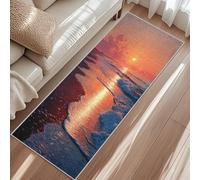 Ocean Beach Carpet Runner, Sunset Reflection Runner Rug, Non-Slip Short Pile Washable Carpet For Hallway Entryway Kitchen Patio 80x151cm