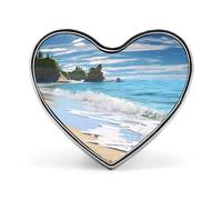 ocean beach Fashion Brooch Pin - Colorful Butterflies 1 Inch Cute Enamel Heart Badges, Metal Lapel Pins for Men & Women, Decorative Metal Pinback for Hats, Shirts, Bags, Jackets & Accessories