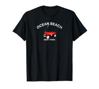 Ocean Beach Fire Island Red Wagon LI NY Host Thank You Value Graphic T-Shirt, Men, Black, M