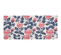 Ocean Beach Ocean Style Roses Safari modern cool Mouse Pad for work non slip Mouse Mat for desk gaming 31.5 x 11.8in