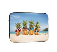 Ocean Beach Pineapples Pattern 13 inch laptop bag, inner protective sleeve, portable and suitable for business trips or travel
