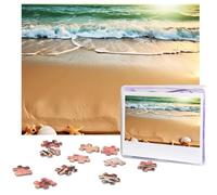 Ocean Beach Theme Jigsaw Puzzle for Adults Challenging Wooden Puzzles 500 Pieces Personalized Photo Puzzle Picture Jigsaws Custom Jigsaw Puzzles for Birthday