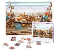 Ocean Beach Theme Jigsaw Puzzle for Adults Challenging Wooden Puzzles 500 Pieces Personalized Photo Puzzle Picture Jigsaws Custom Jigsaw Puzzles for Birthday