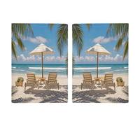 Ocean Beach Theme Passport Holder Personalized Passport Wallet for Women Men Travel Document Organizer Holder
