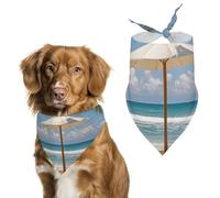 Ocean Beach ThemePet Scarf Dog Bandana for Small Medium Large Exquisite Unique Cat Dogs Kerchief Premium Fabric Cute Triangle Cat Dogs Bibs Scarf