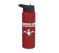 Ocean Bird Humor Albatross Game Don’t Look at the Albatross Stainless Steel Insulated Water Bottle