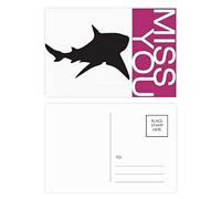 Ocean Black Shark Biology Fish Miss Postcard Set Thanks Card Mailing Side 20pcs