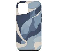 Ocean Blue Camo Waves Calm Abstract Artwork Nature Design Case for iPhone 12/12 Pro