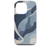 Ocean Blue Camo Waves Calm Abstract Artwork Nature Design Case for iPhone 13 Pro
