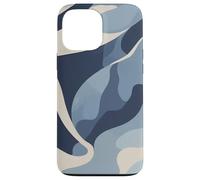 Ocean Blue Camo Waves Calm Abstract Artwork Nature Design Case for iPhone 13 Pro Max