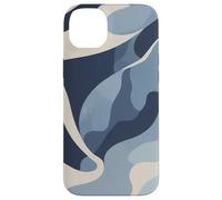 Ocean Blue Camo Waves Calm Abstract Artwork Nature Design Case for iPhone 14 Plus