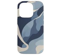 Ocean Blue Camo Waves Calm Abstract Artwork Nature Design Case for iPhone 14 Pro