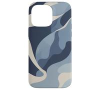 Ocean Blue Camo Waves Calm Abstract Artwork Nature Design Case for iPhone 14 Pro Max