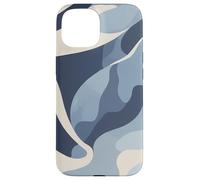 Ocean Blue Camo Waves Calm Abstract Artwork Nature Design Case for iPhone 15