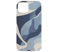 Ocean Blue Camo Waves Calm Abstract Artwork Nature Design Case for iPhone 15 Plus