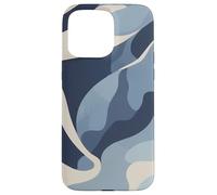 Ocean Blue Camo Waves Calm Abstract Artwork Nature Design Case for iPhone 15 Pro Max