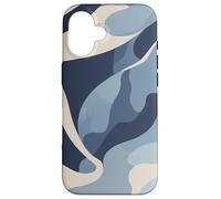 Ocean Blue Camo Waves Calm Abstract Artwork Nature Design Case for iPhone 16