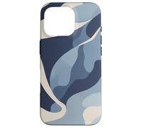 Ocean Blue Camo Waves Calm Abstract Artwork Nature Design Case for iPhone 16 Pro