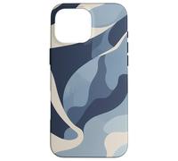 Ocean Blue Camo Waves Calm Abstract Artwork Nature Design Case for iPhone 16 Pro Max