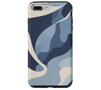 Ocean Blue Camo Waves Calm Abstract Artwork Nature Design Case for iPhone 7 Plus/8 Plus