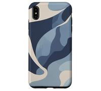 Ocean Blue Camo Waves Calm Abstract Artwork Nature Design Case for iPhone XS Max