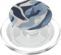 Ocean Blue Camo Waves Calm Abstract Artwork Nature Design PopSockets PopGrip for MagSafe