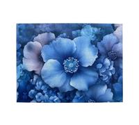 Ocean Blue Flowers Wooden Puzzle 500 Piece Jigsaw Puzzle for Adults Challenging Puzzle for Game Size 15"x20.4"